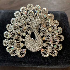Crystal Peacock Pin